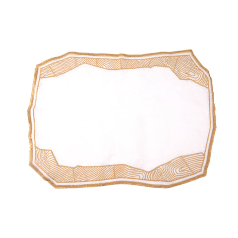 The Identity Embroidered 100% Pure Linen ("18x14") Placemat
