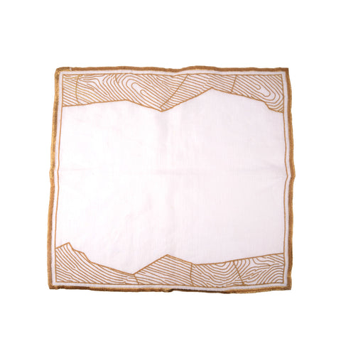 The Identity Embroidered 100% Pure Linen ("18x18") Table Napkin