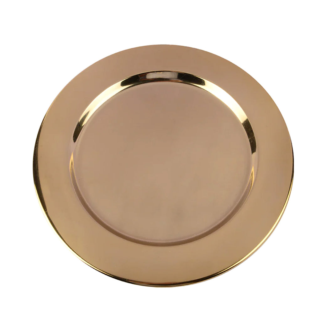 The Identity Gold Metal Charger Plate (Dia 13")