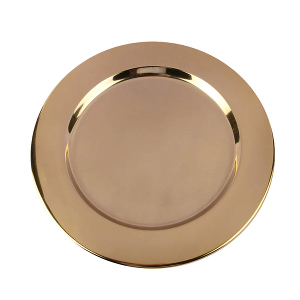 The Identity Gold Metal Charger Plate (Dia 13