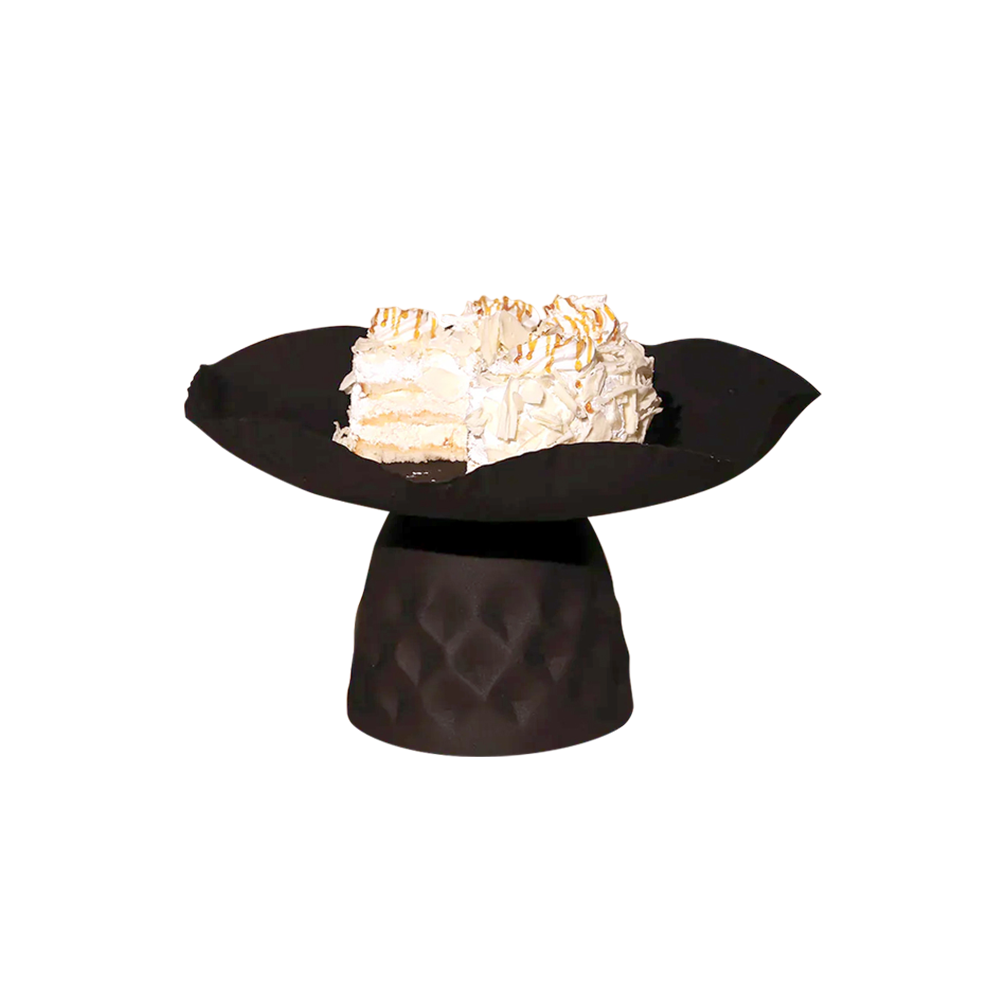 Safari Black Cake Stand with Cutlery