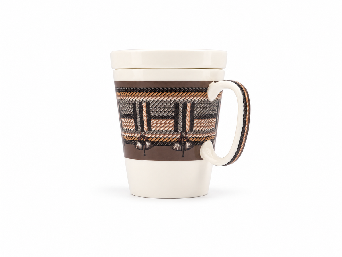 Cordage Coffee Mug with Lid- Wreath