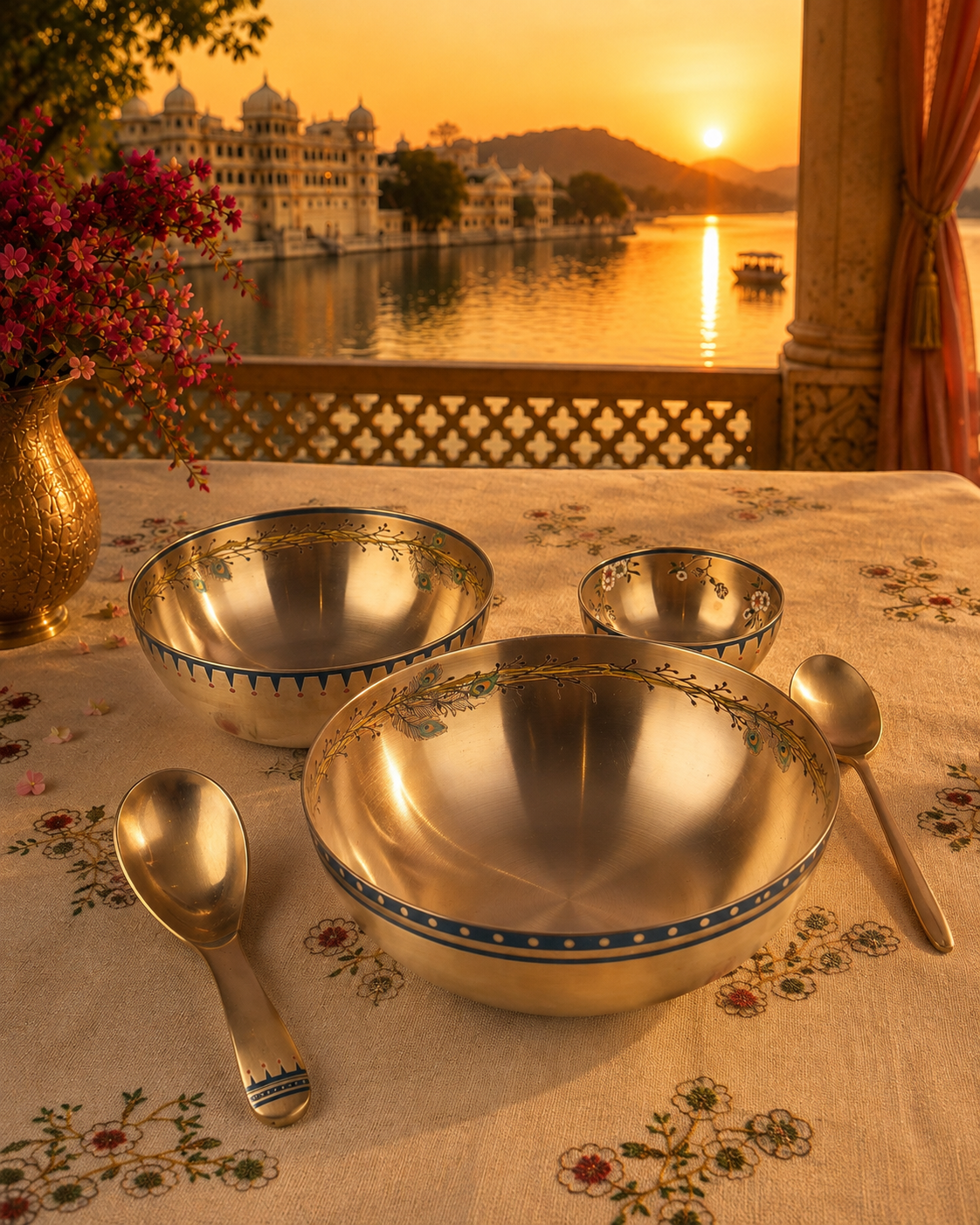 Kansa Ramya Soup Bowl with spoon