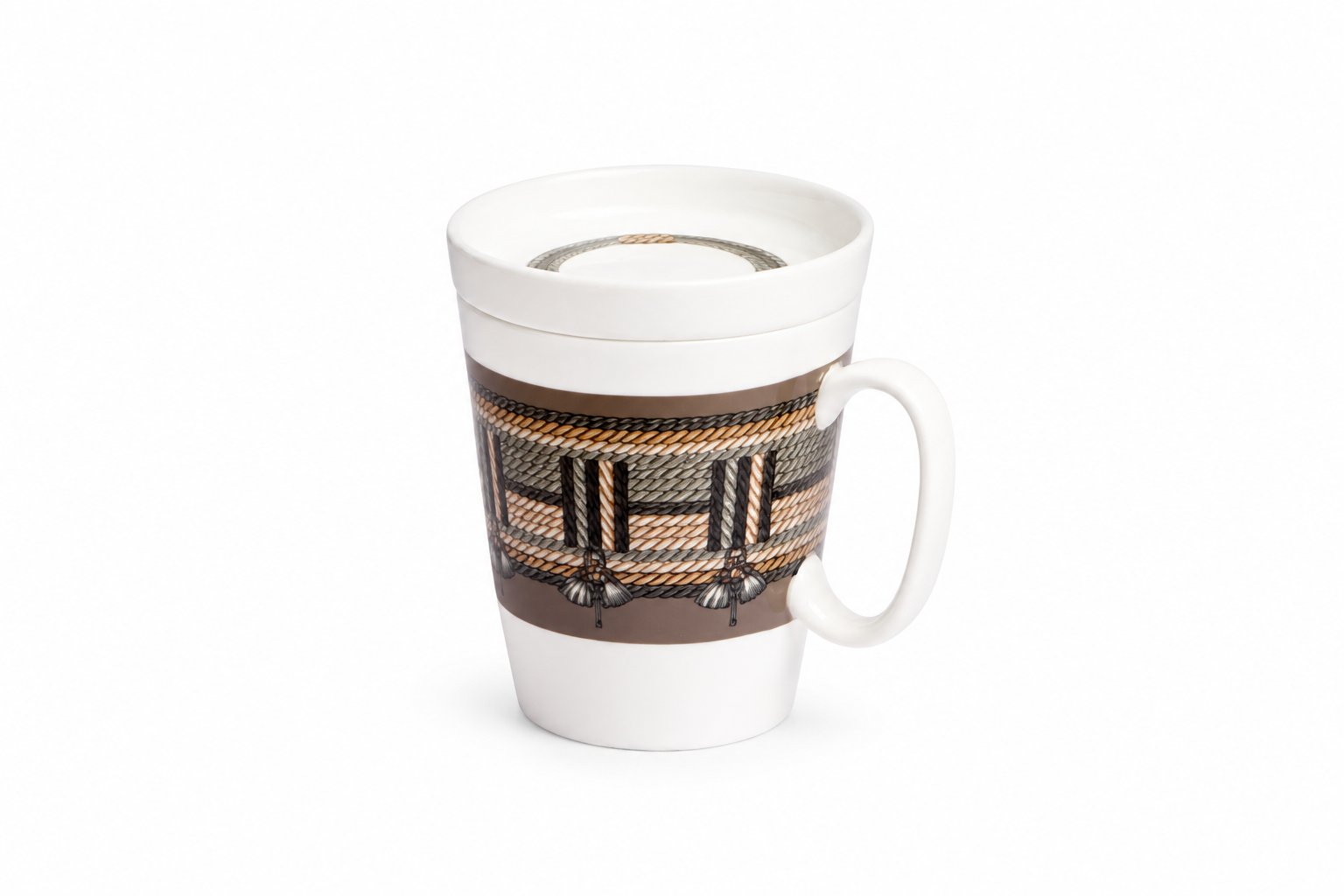 Cordage Coffee Mug with Lid- Wreath