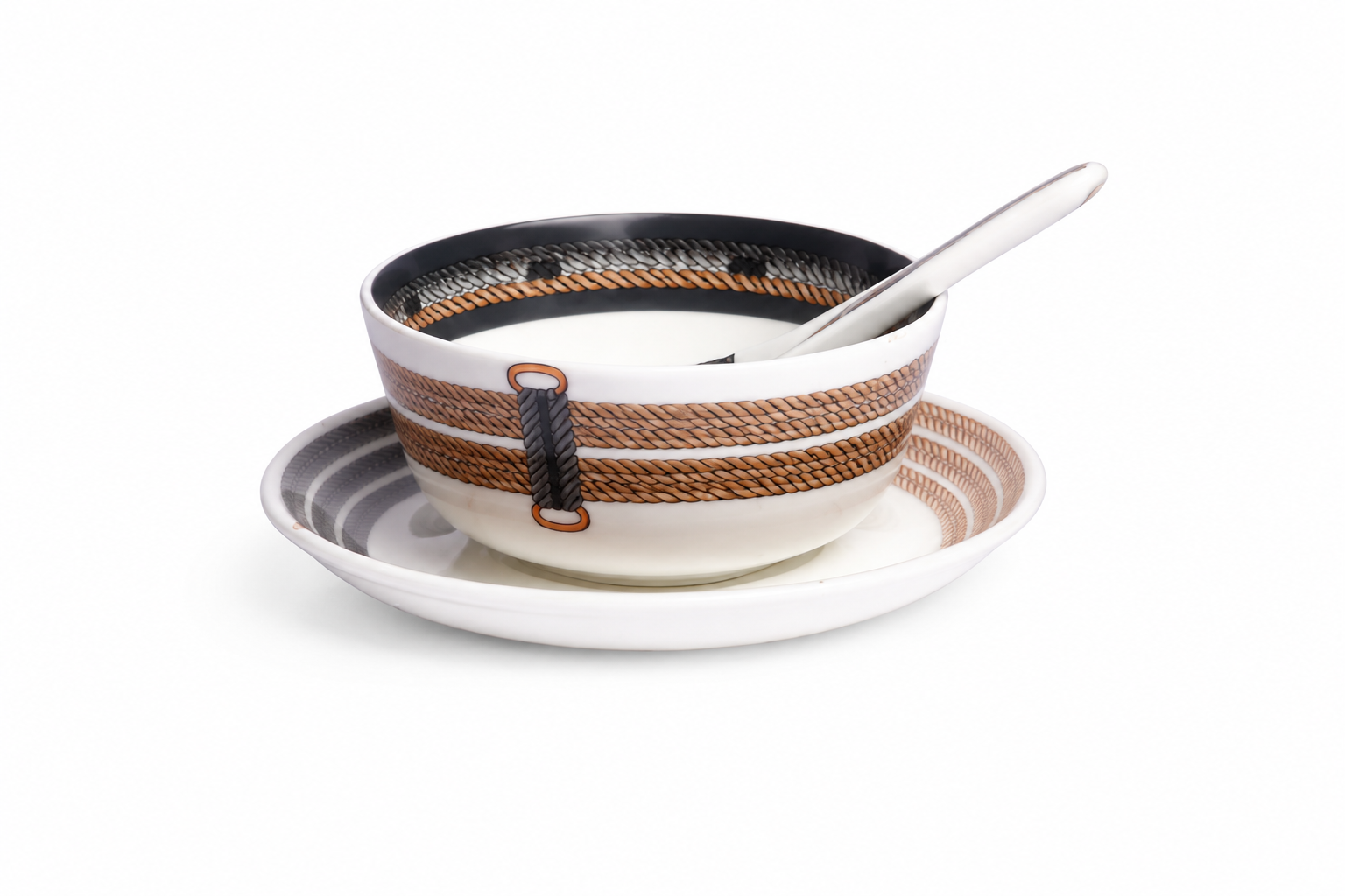 Cordage Soup Bowl with Spoon & Plate
