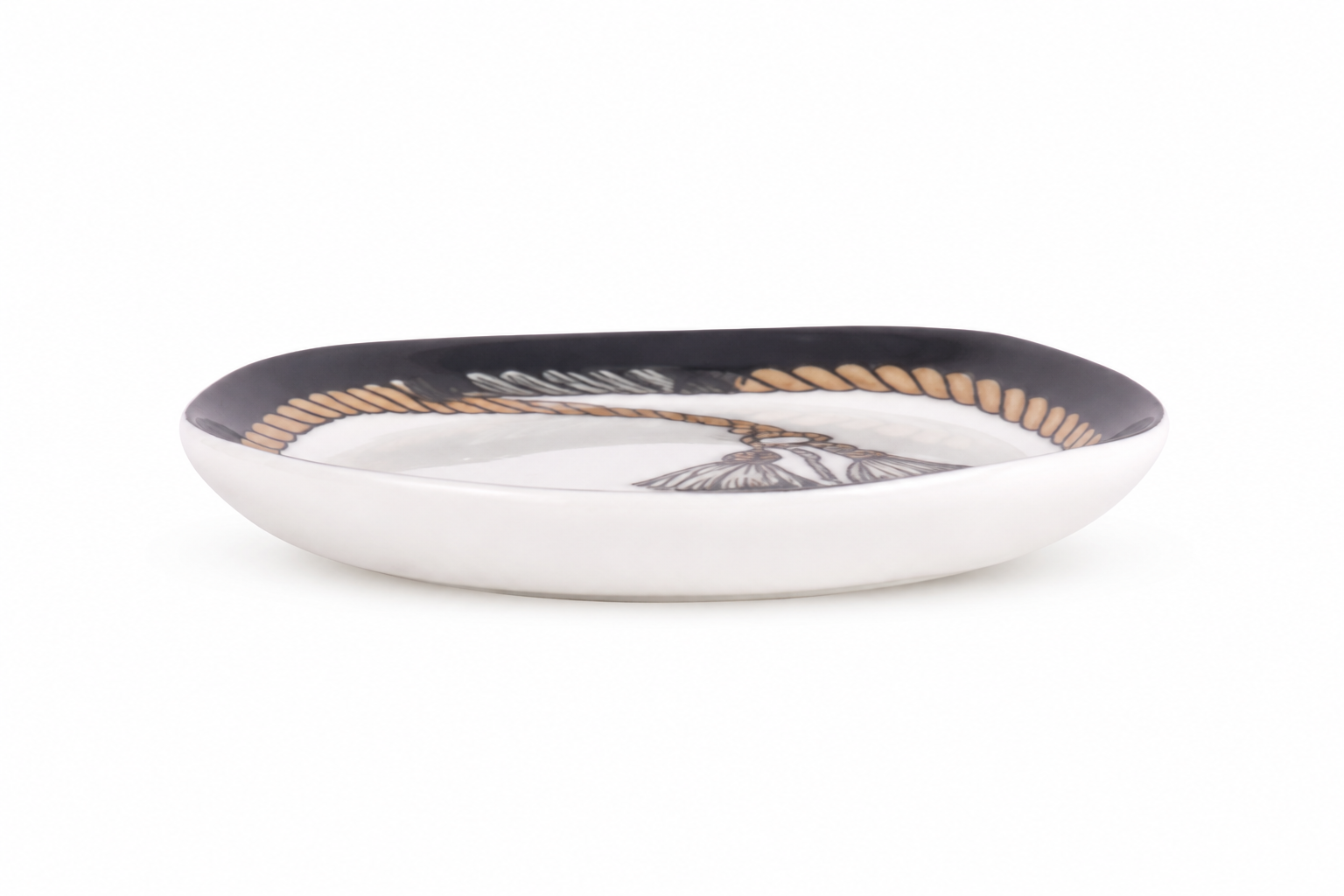 Cordage Mini Appetizer plate- Charcoal