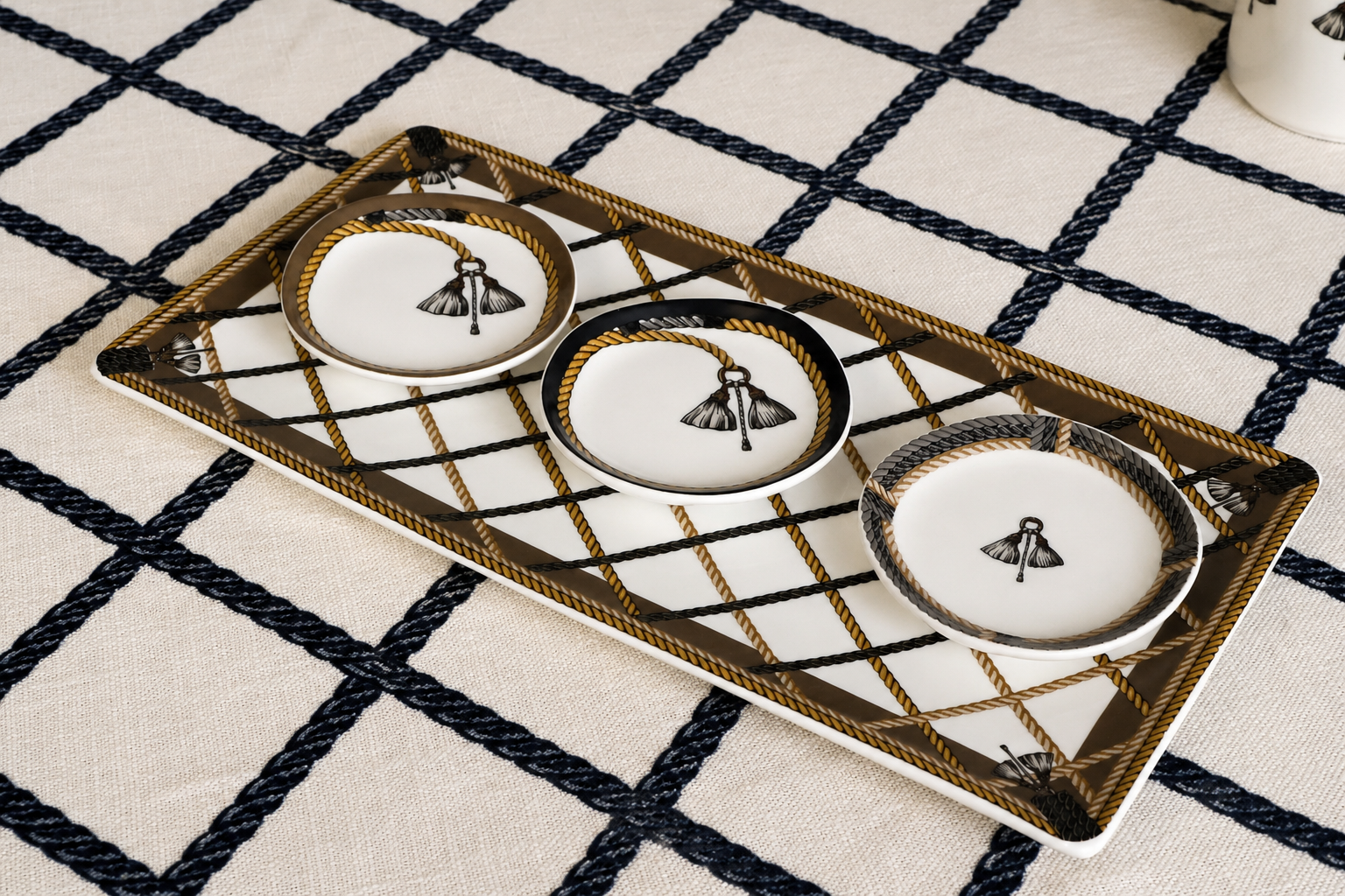 Cordage Appetizer plate- Charcoal