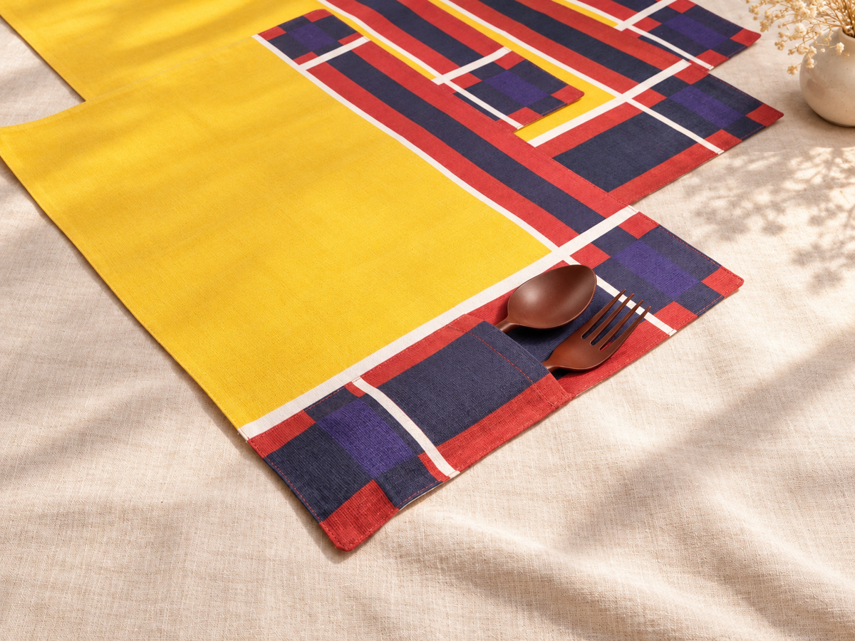 Andam Pure Linen Placemat & Napkin Gift Set of 8