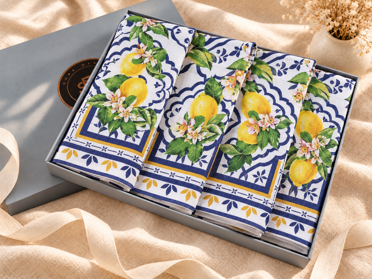 Bella Pure Linen Placemat & Napkin Gift Set of 8