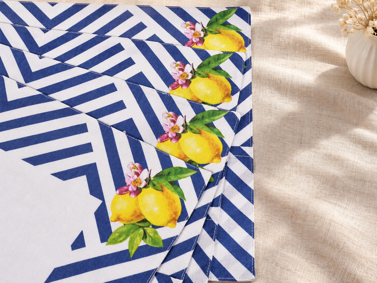 Bella Pure Linen Placemat & Napkin Gift Set of 8