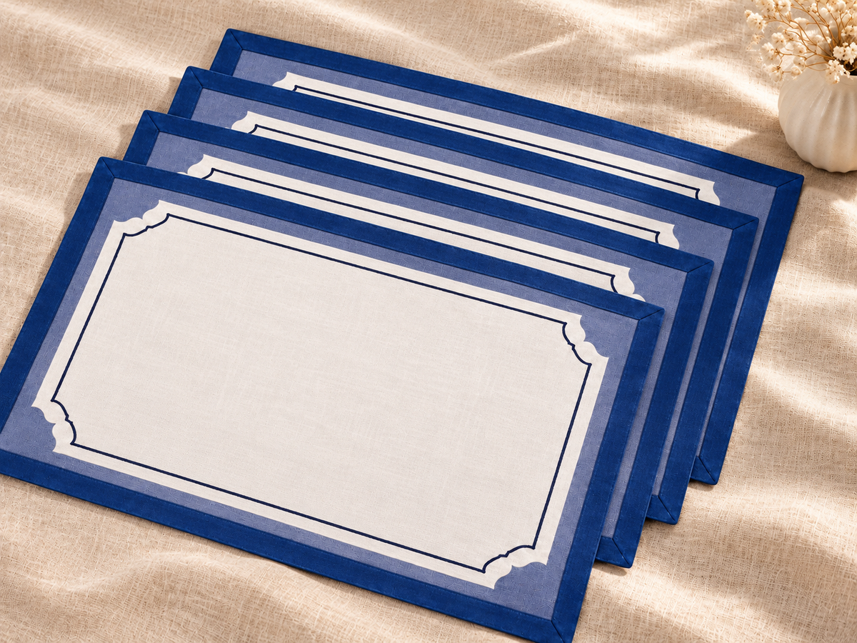 Maduram Pure Linen Placemat & Napkin Gift Set of 8