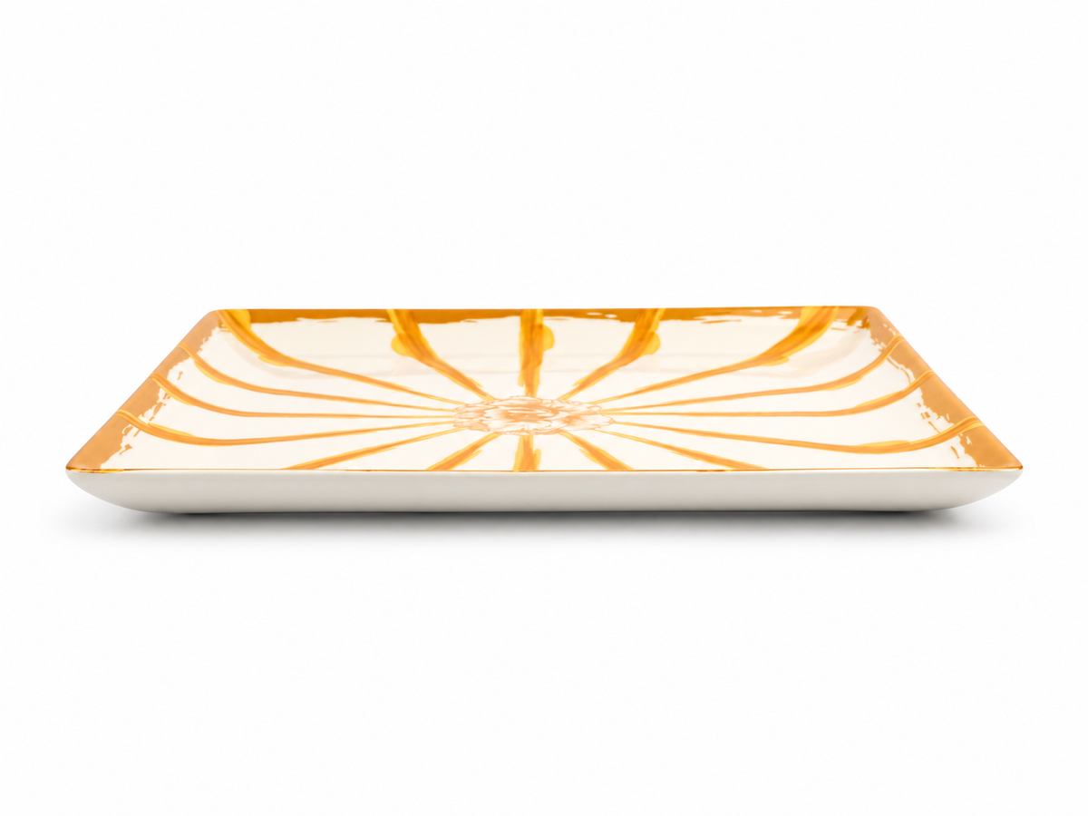 Jardin Square Plate- Yellow