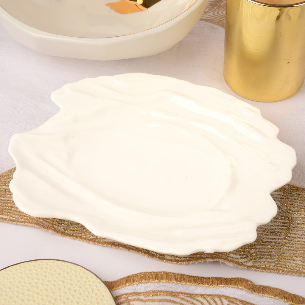 The Identity Porcelain Flat Platter Small (8" x 6.5")