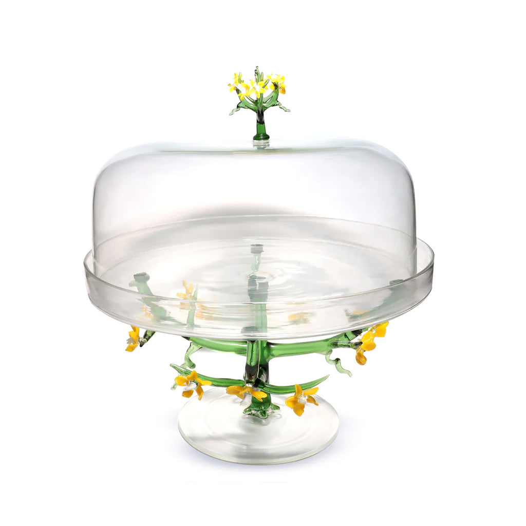 Jardin Cake Stand Yellow (Dia 12 ht 10.5)