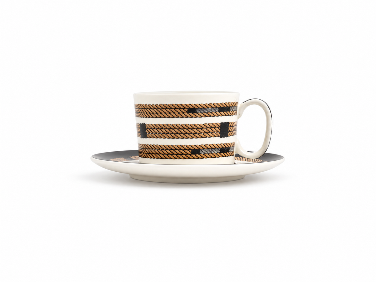 Cordage Tea cup with Saucer- Wreath