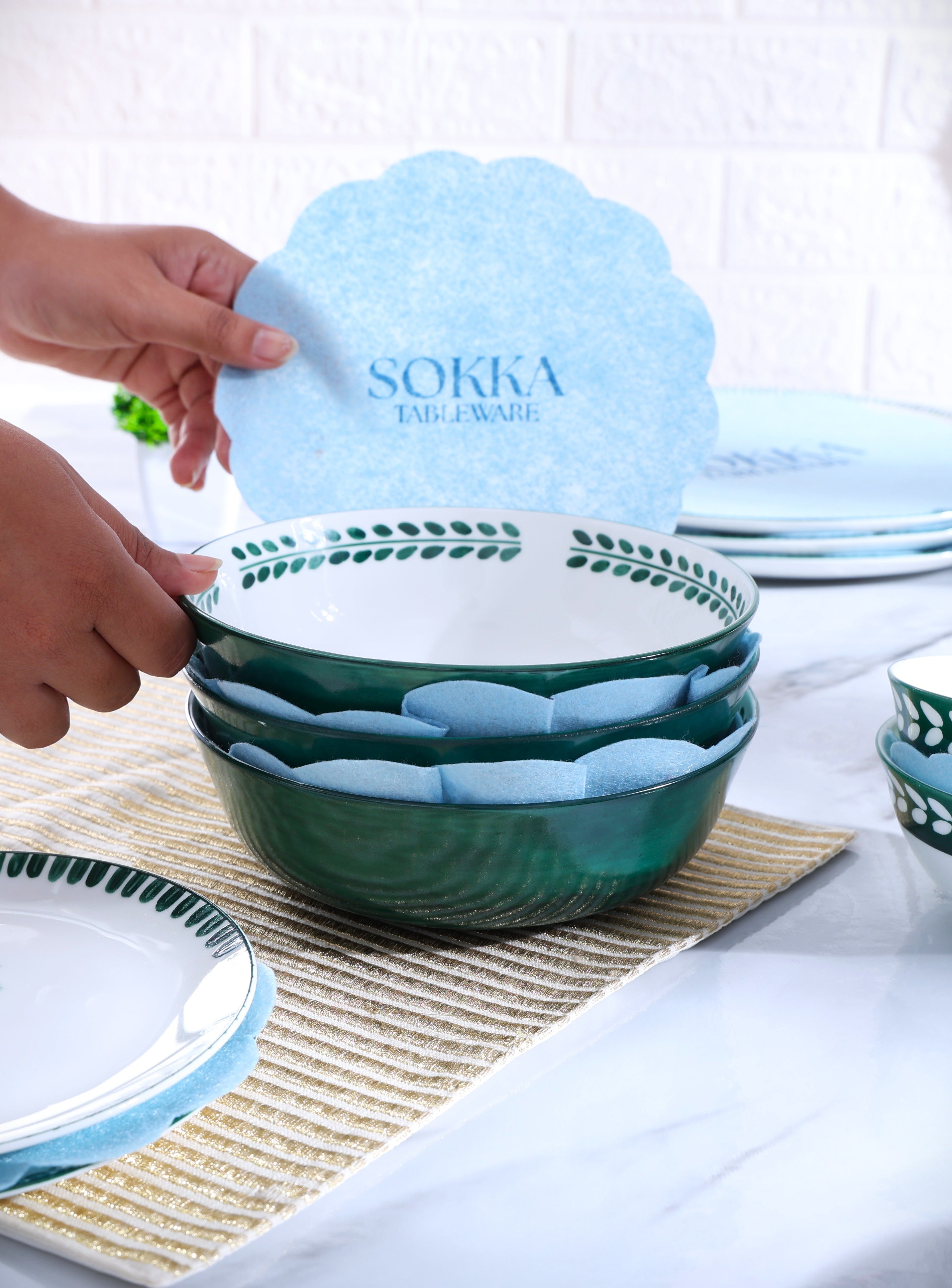 Circular Felt liner 10.4"- Set of 6