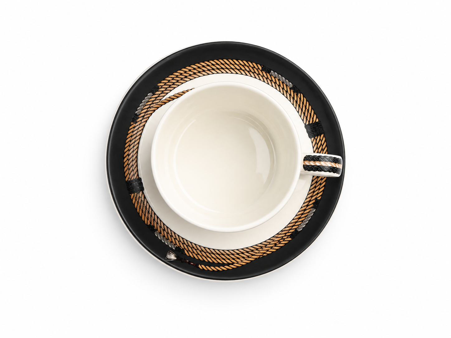 Cordage Tea cup with Saucer- Wreath