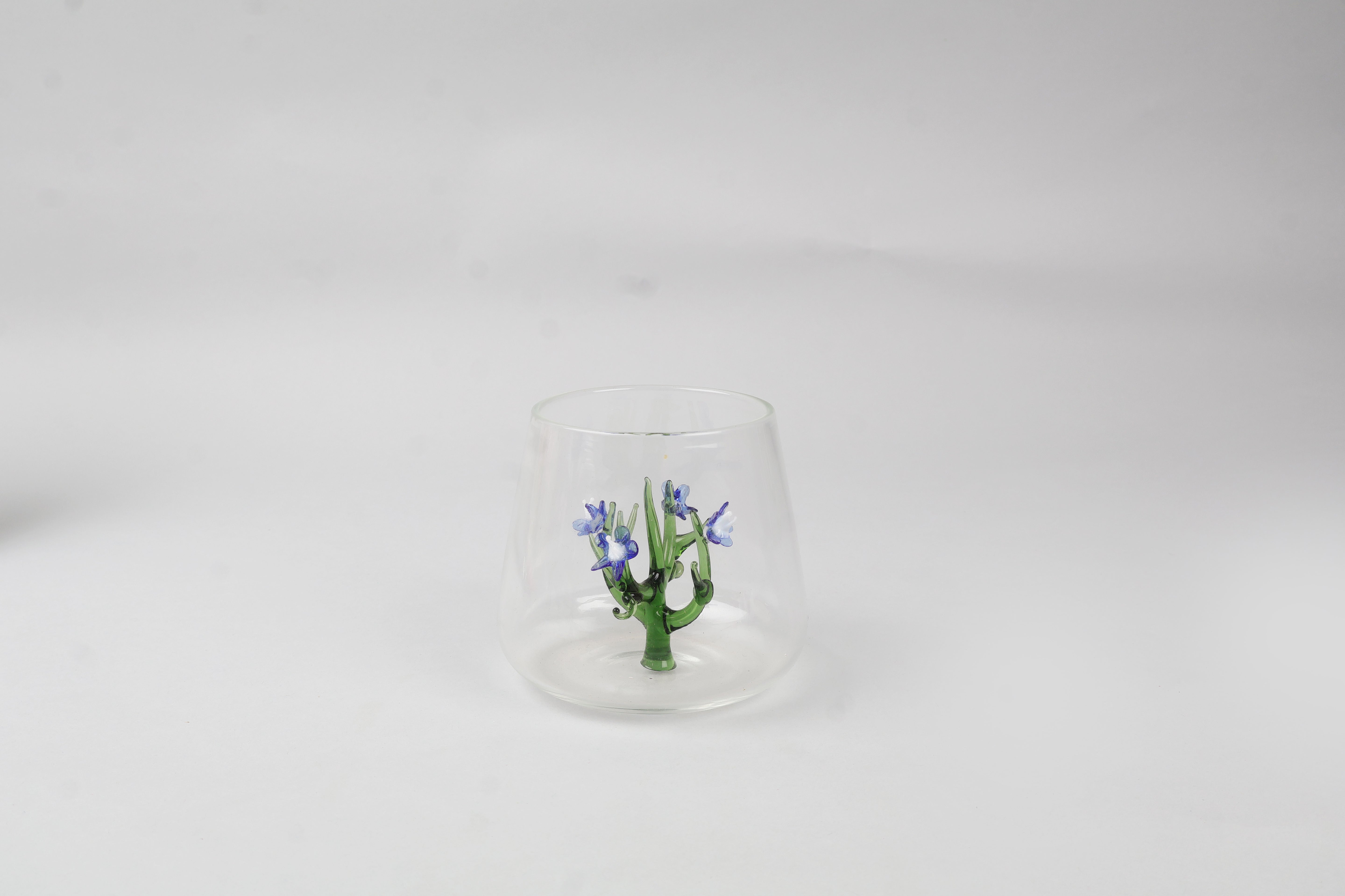 Jardin Drinking Glass Tumbler- Blue