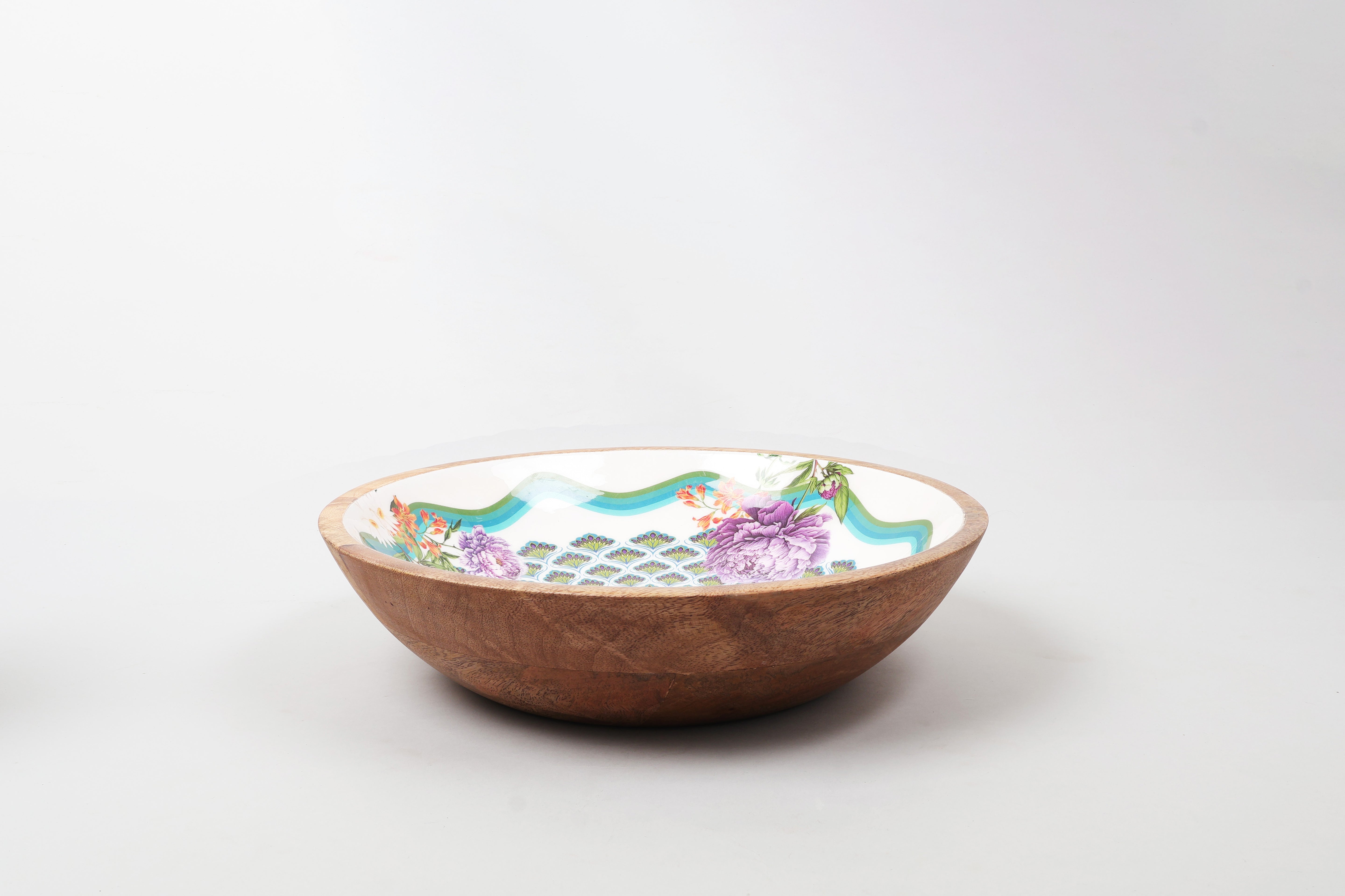 Mexican Wooden Salad Bowl with spoon & fork