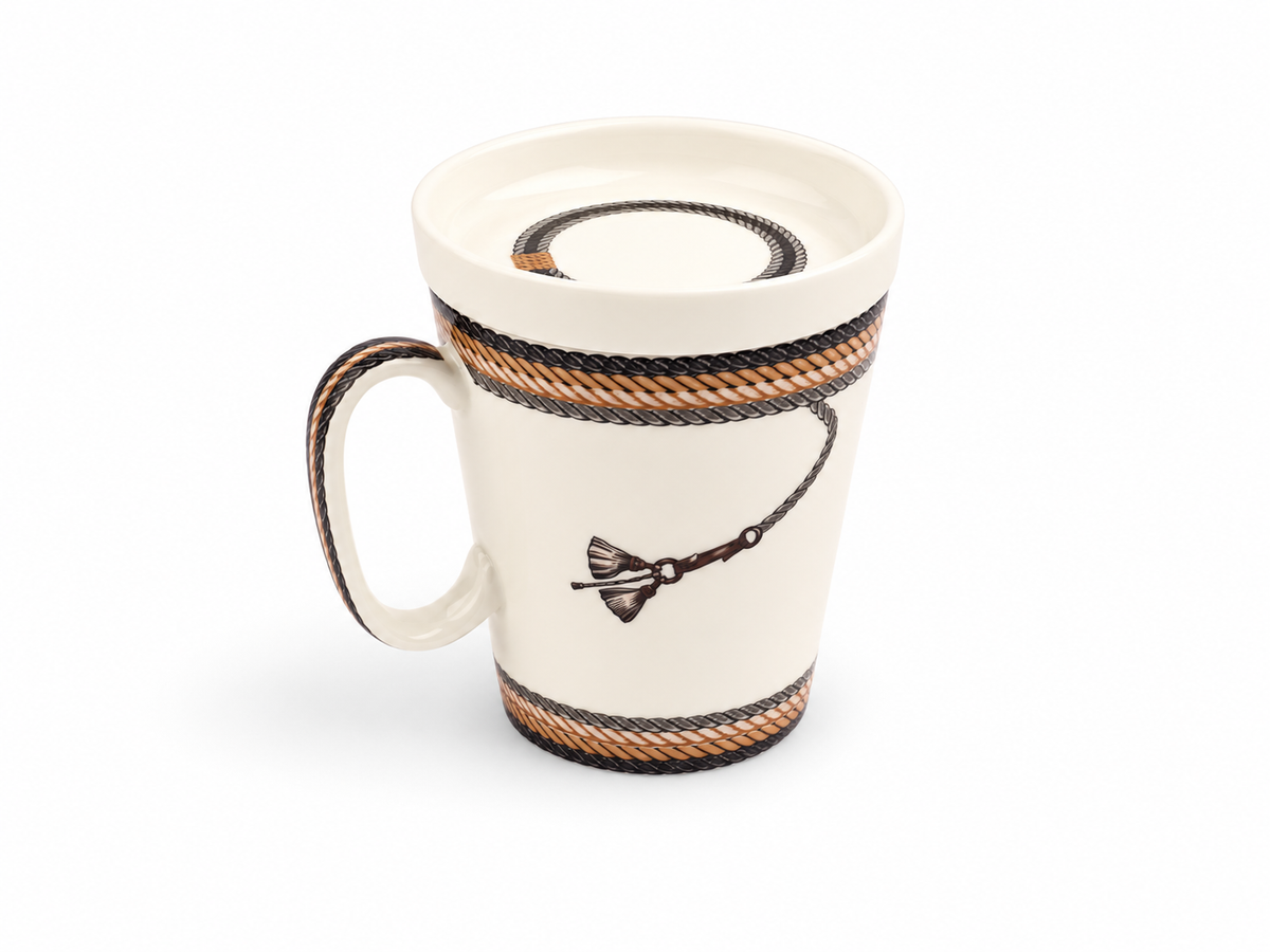 Mug Cordage avec couvercle - Pompon