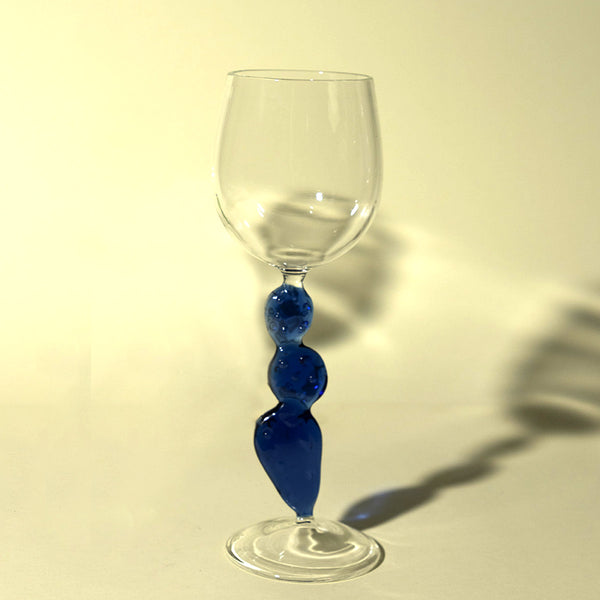 Mexican Wine Glass with Blue Cactus (350 ml)
