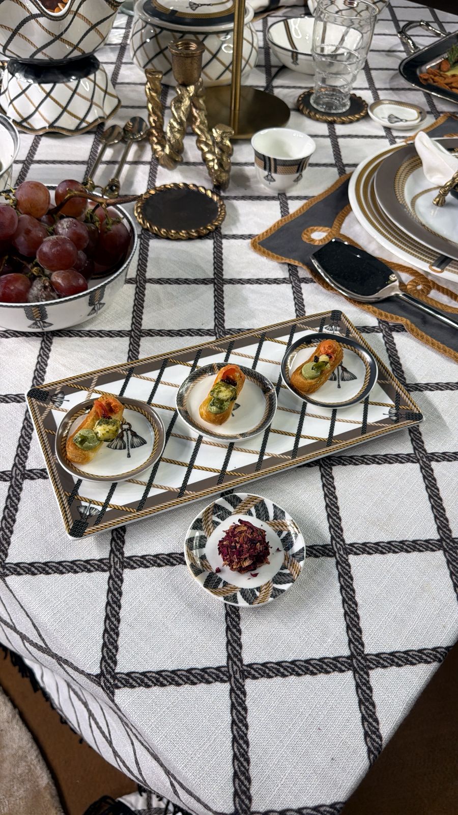 Cordage Mini Appetizer plate- Charcoal