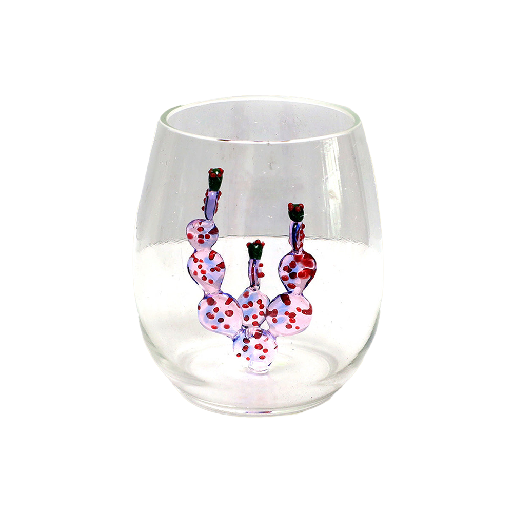 Mexican Tumbler With Cactus – Purple