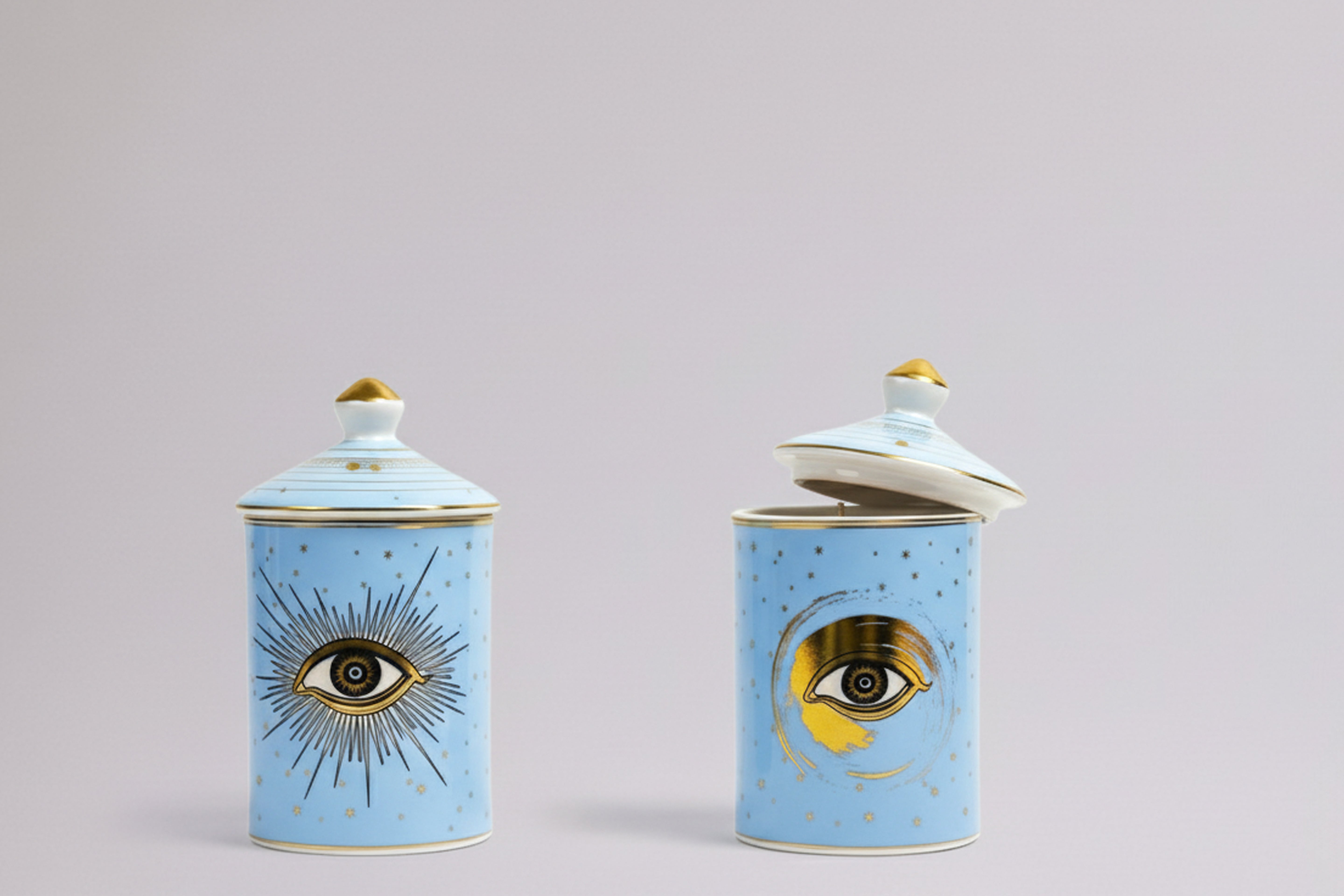 Evil eye Candleholder- Light Blue Eye