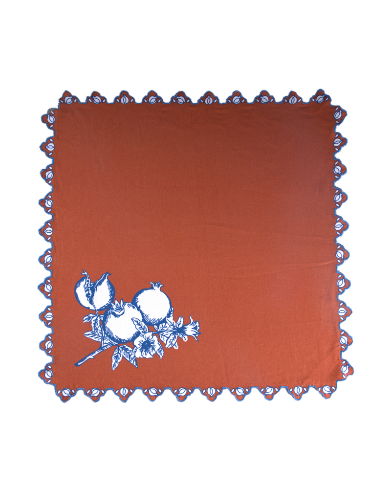 Chettinad Table napkin- Maroon & Teal Blue