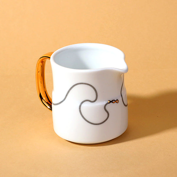 Safari Porcelain Creamer with 24K Gold Print Small (Dia 2.3 Ht 2.5)