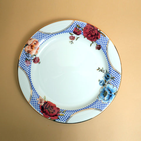 Victorian Romance Dinner Plate with 24K Gold (Dia 10')