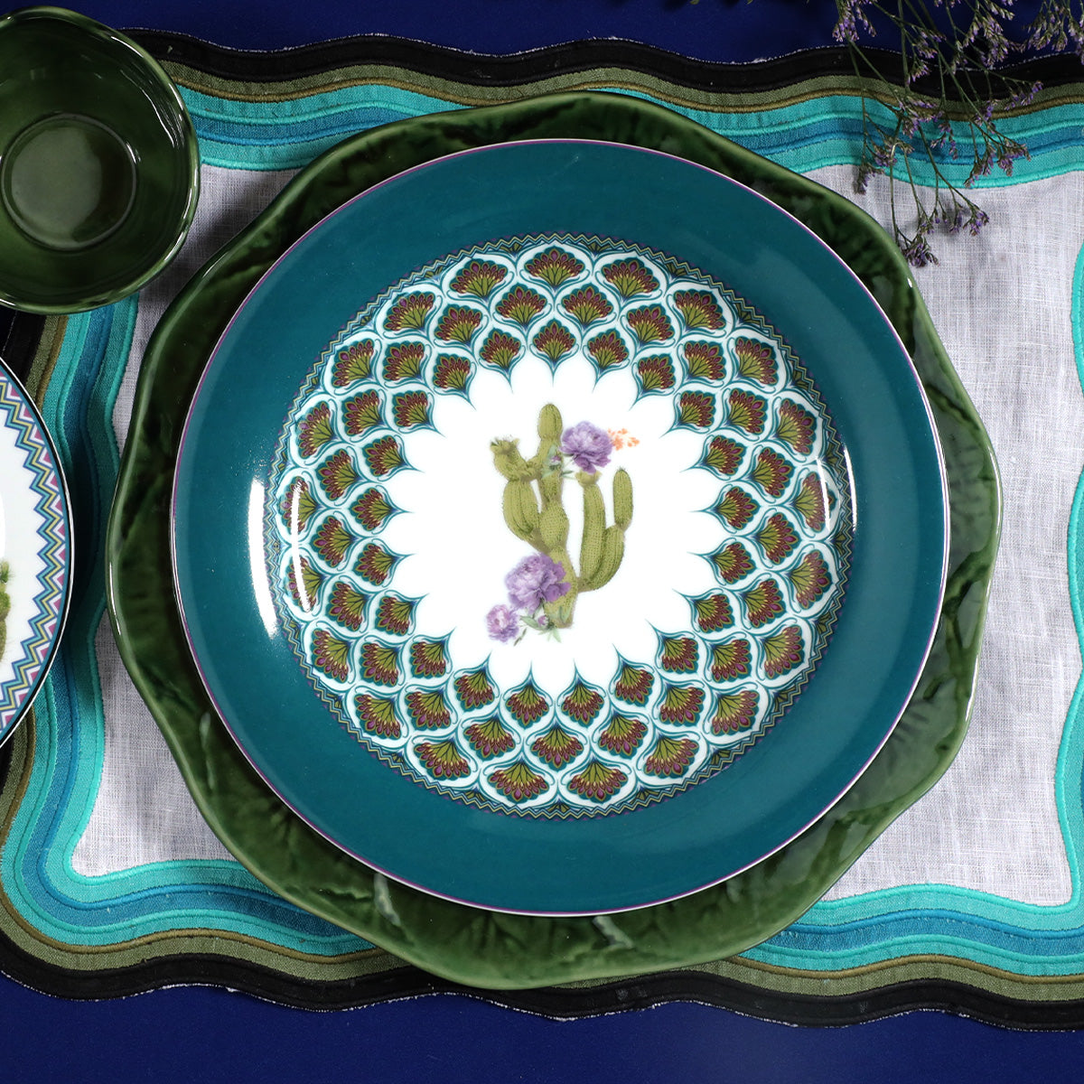 Mexican Dinner plate-white centre