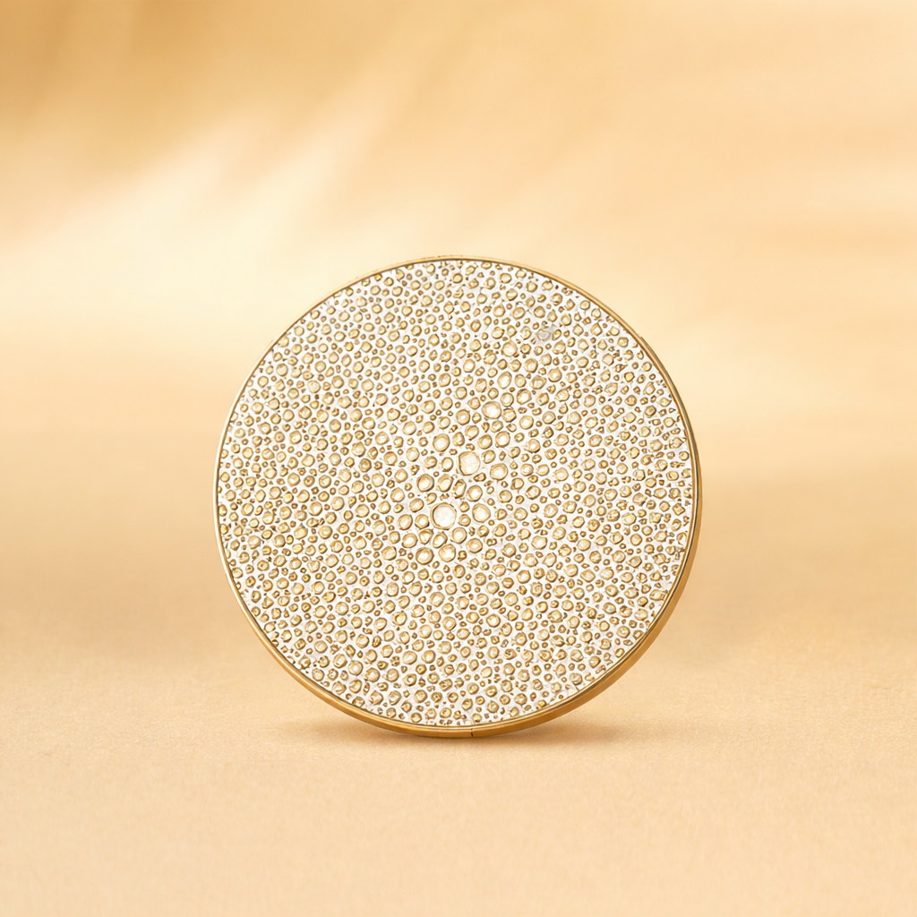 Identity White Leather Coaster (Set of 4)