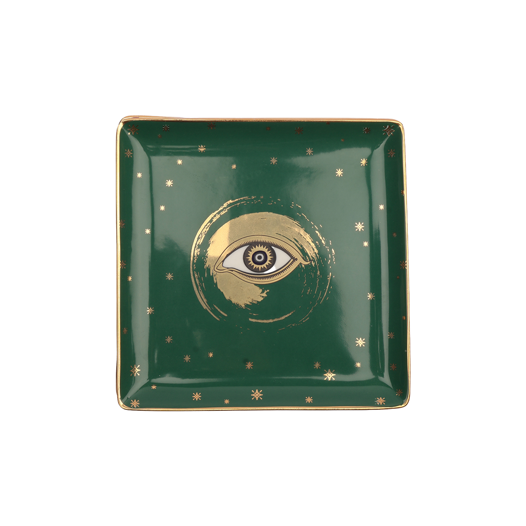 Evil Eye Snack Plate- Green