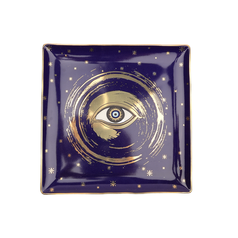 Evil Eye Square Plate 10"
