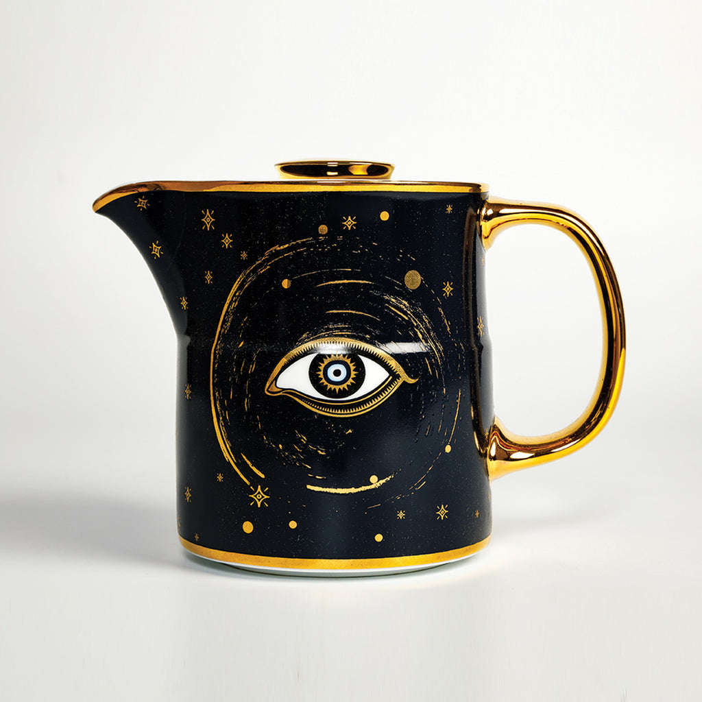 Evil Eye Printed Kettle Big With 24K Gold Print (500 ML)