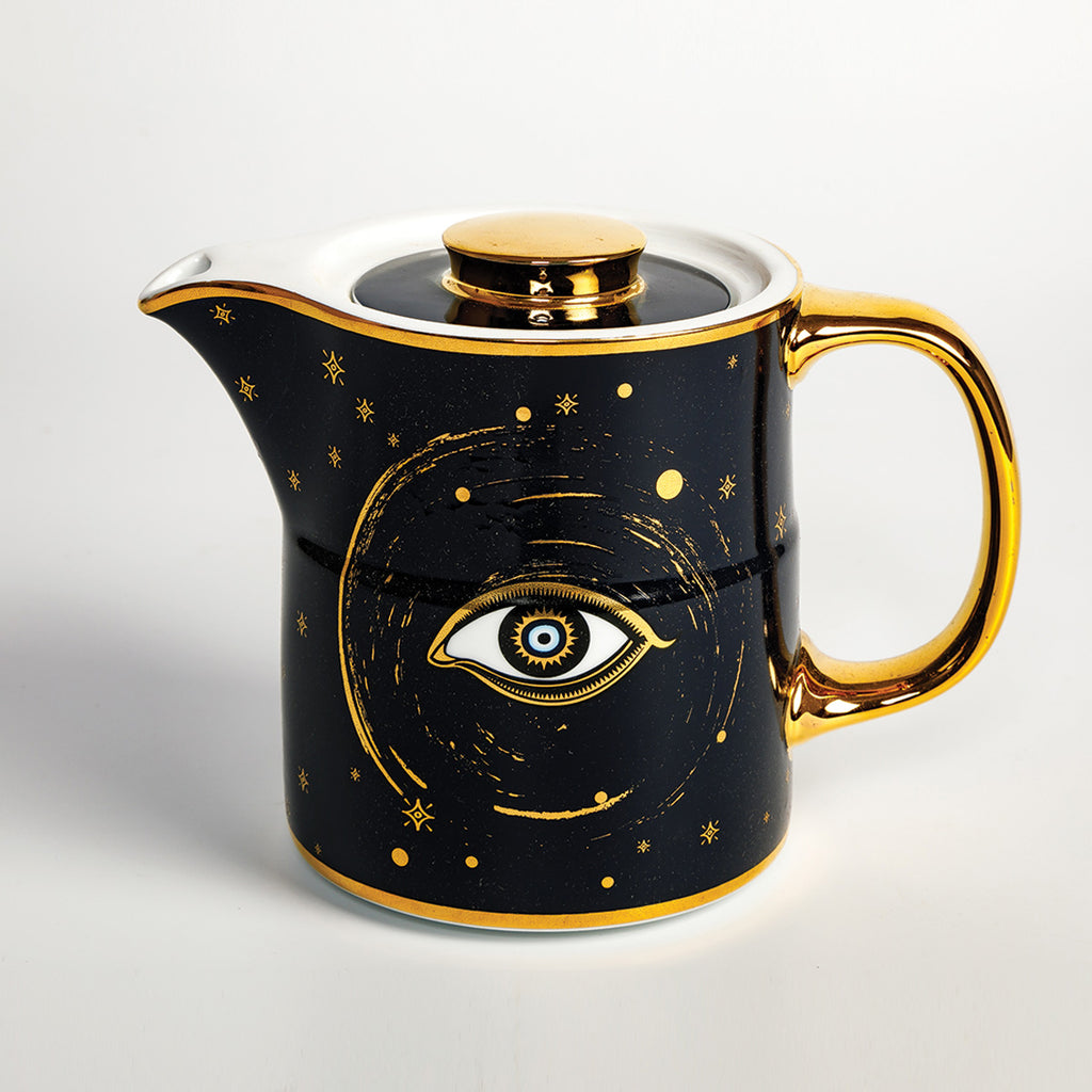 Evil Eye Printed Kettle Big With 24K Gold Print (500 ML)