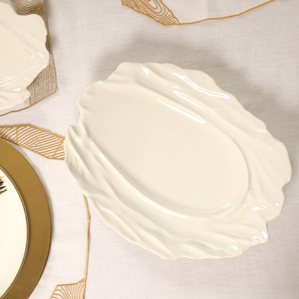 The Identity Porcelain Flat Platter Large (13 x 10")