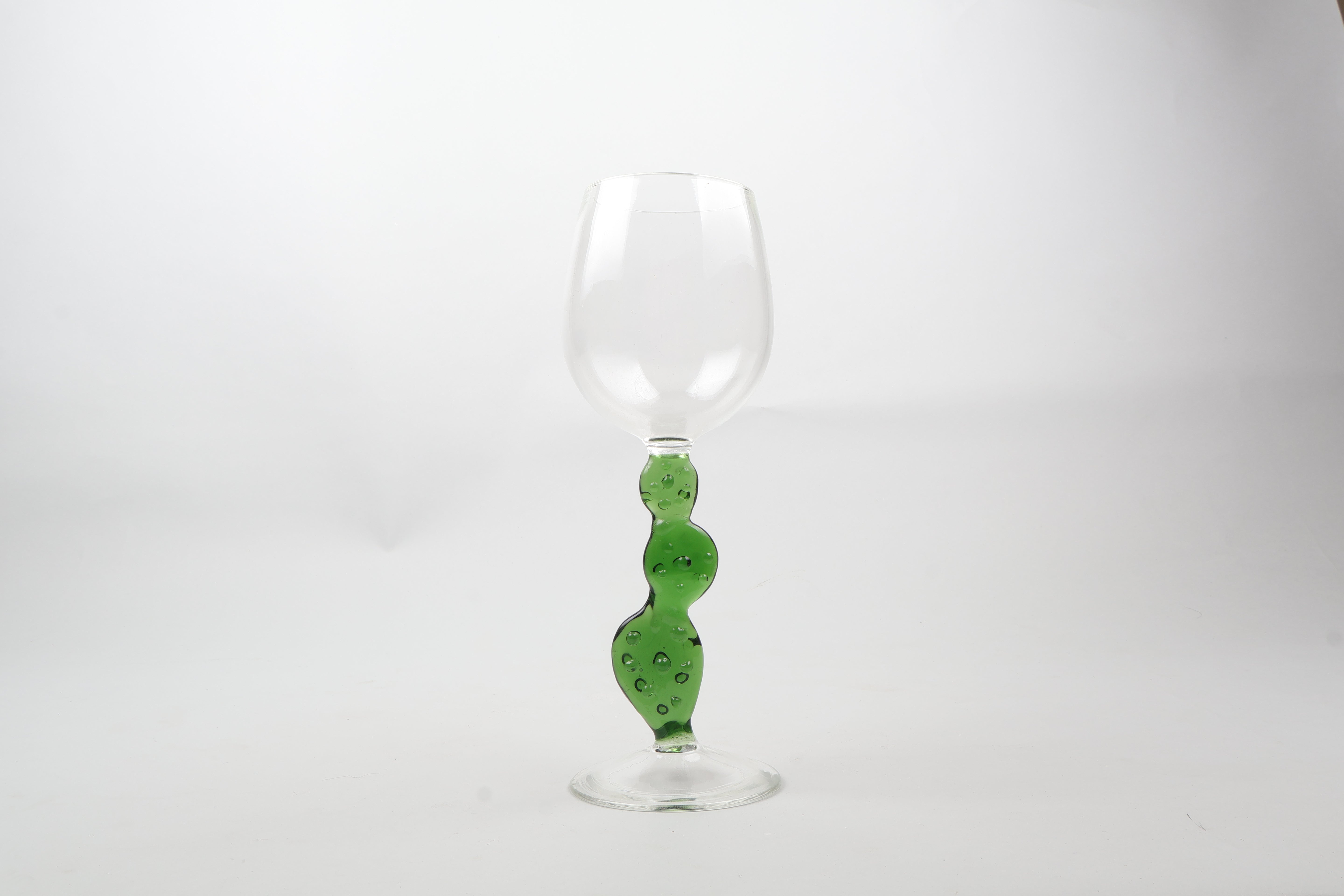 Mexican Wine Glass with Green Cactus