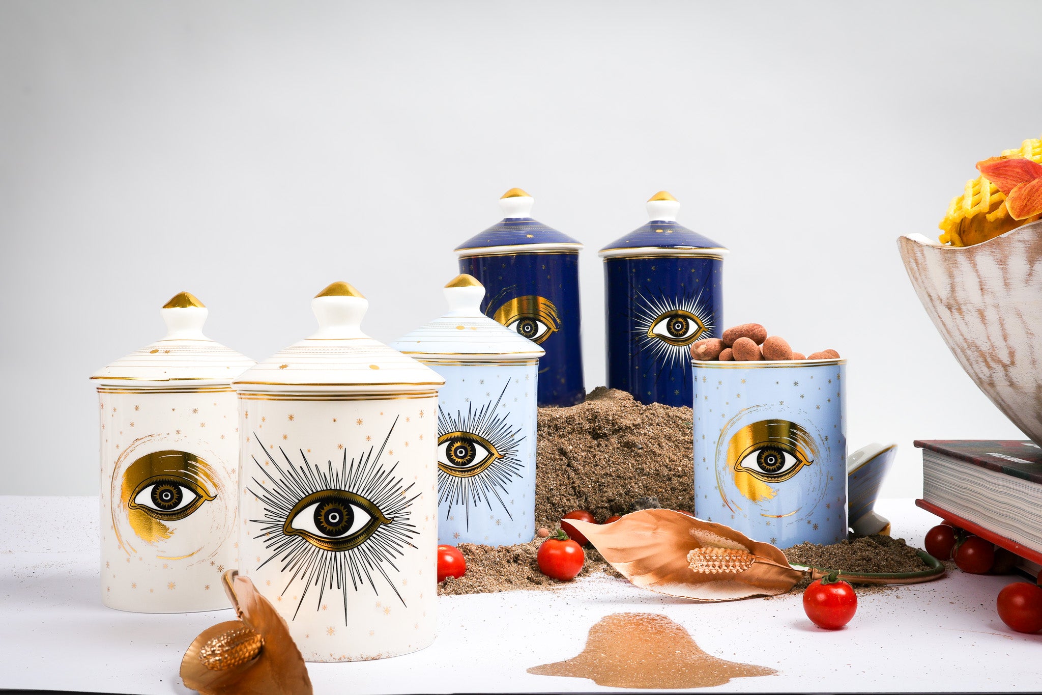 Evil eye Candleholder- Dark Blue Eye