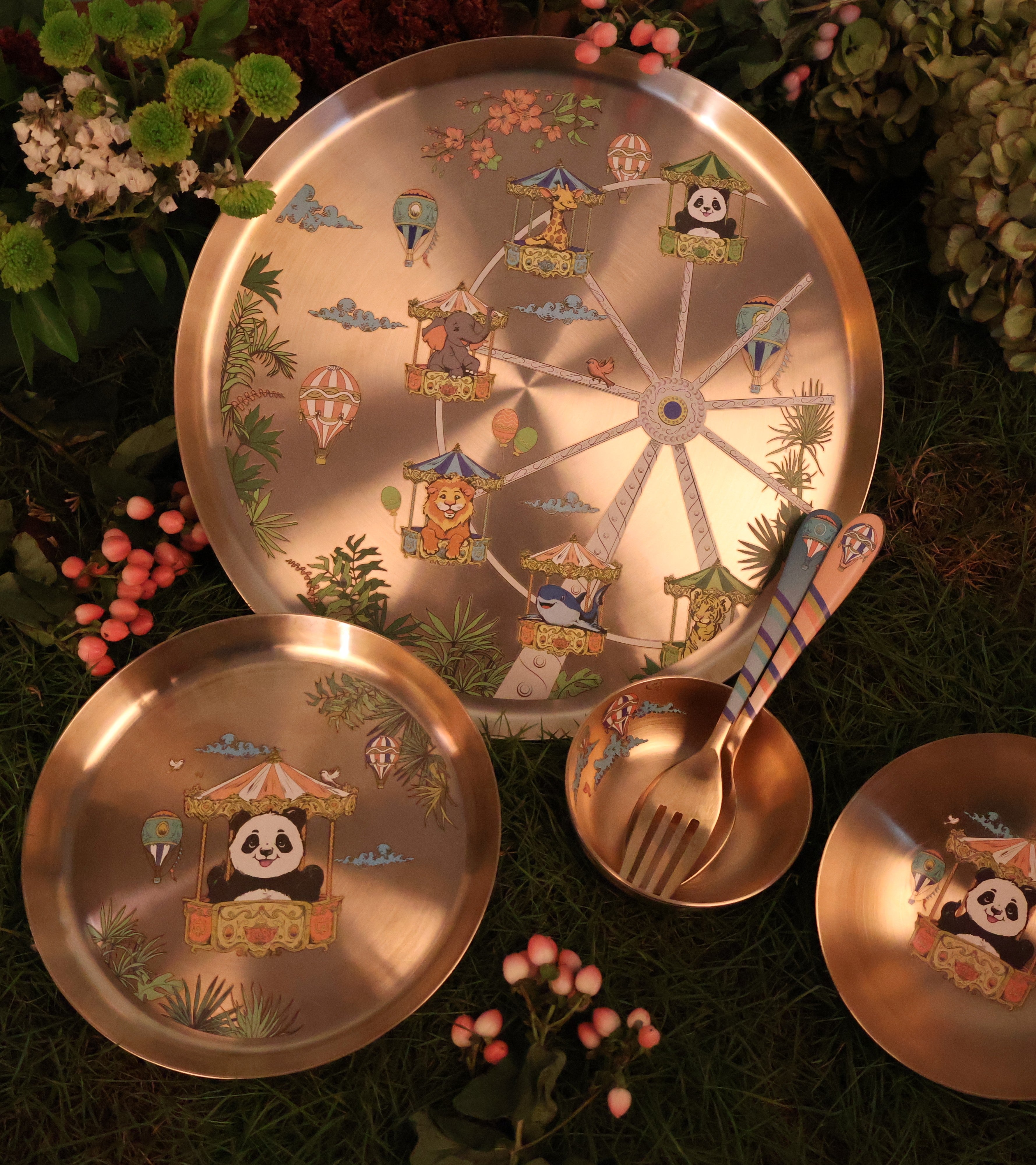 Kansa Children’s collection Set of 6- Ferris wheel & Panda