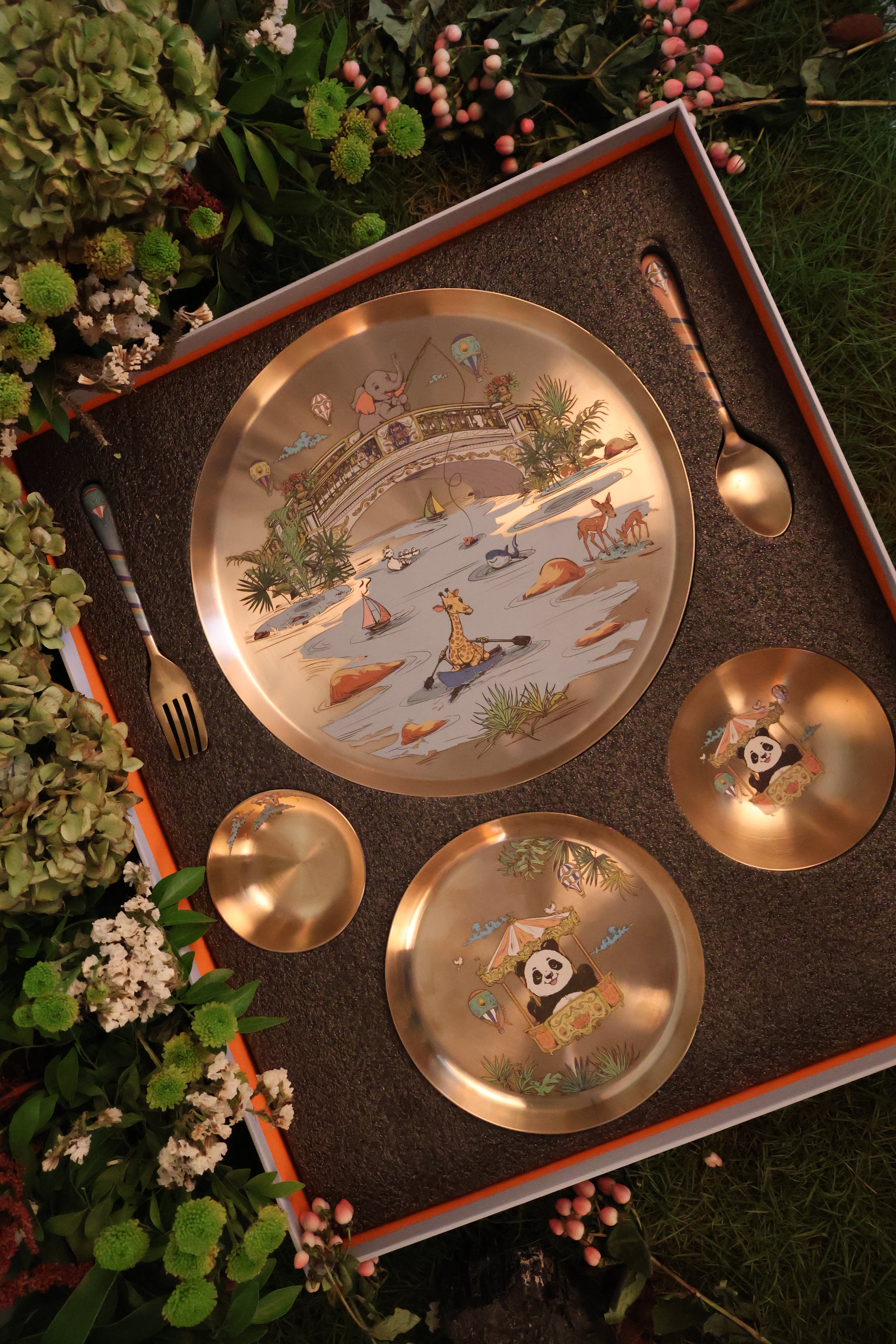 Kansa Children’s collection Set of 6- Bridge & Panda