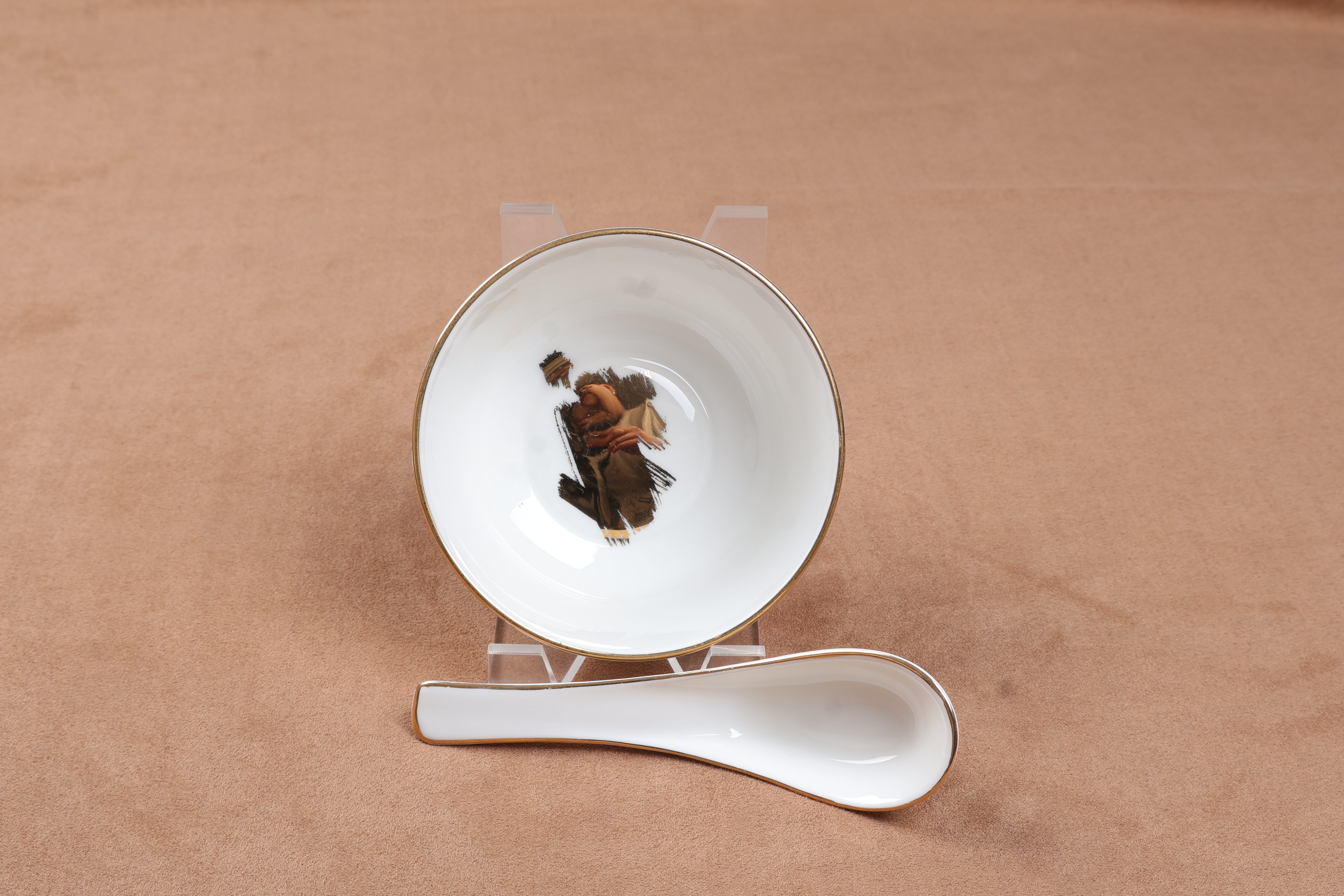 Identity soup bowl with spoon