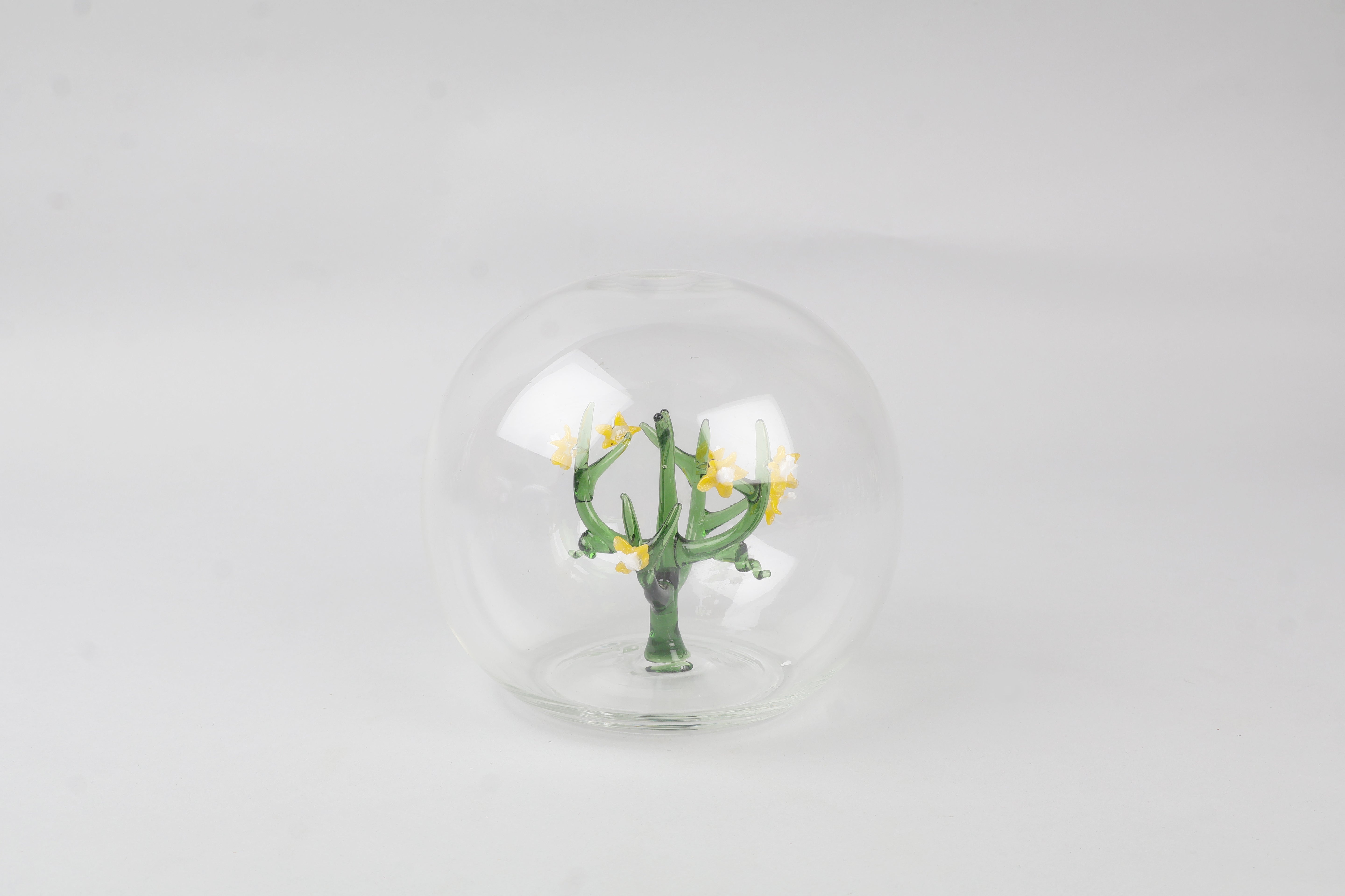 Jardin Glass Table Décor Sphere- Yellow