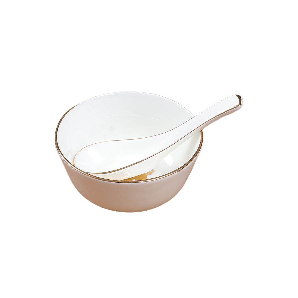 Identity soup bowl with spoon