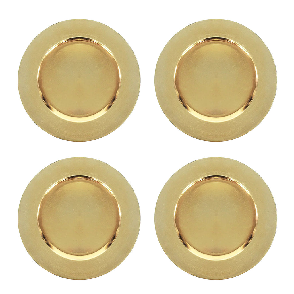 Bella Golden Metal Charger Plate (Dia 13 - Set of 4)