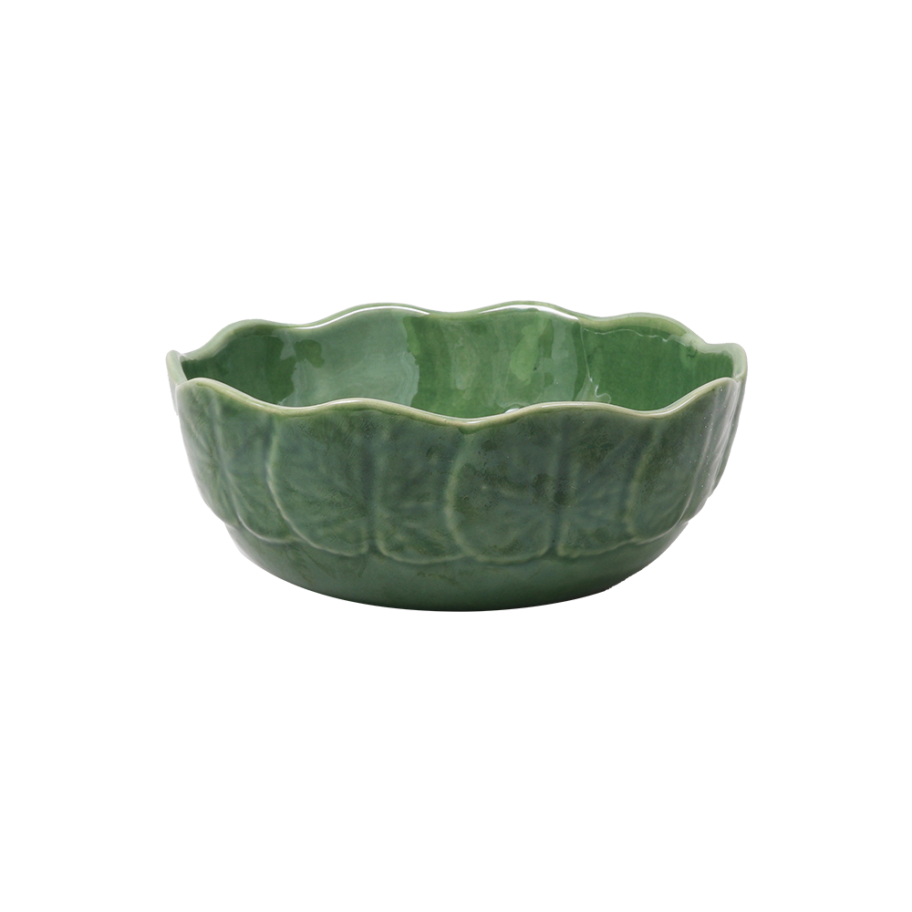 Mexican clay green Serving bowl large