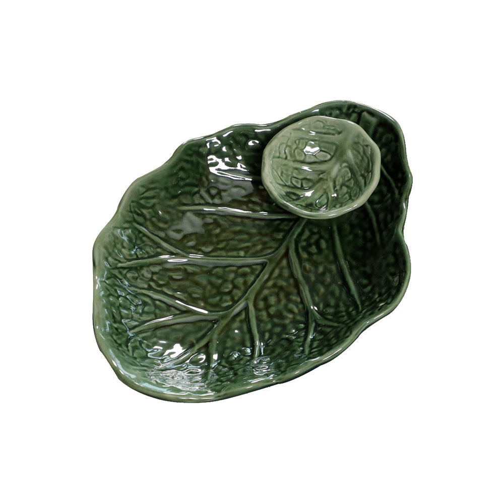 Mexican leaf shaped dip platter