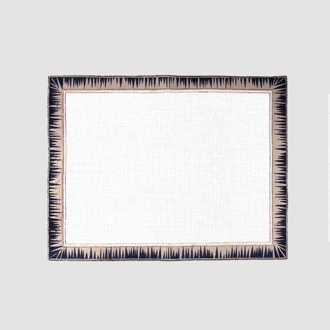 Embroidered Placemat Material - 100% Pure Linen (18”x14”)