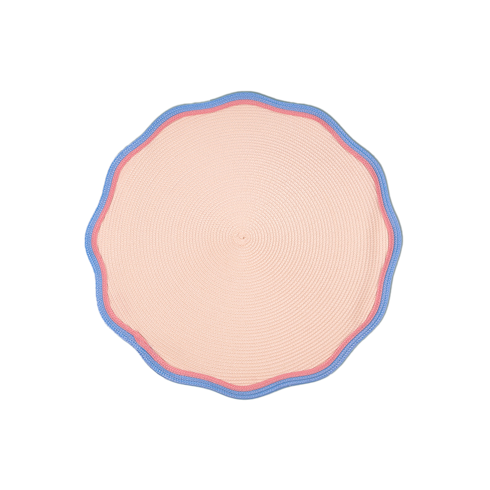 Pink & Blue Scallop placemat